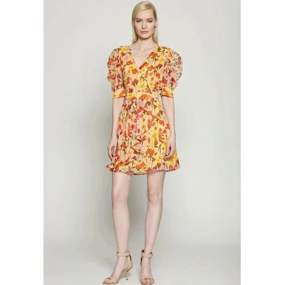 Walter Baker Adriana yellow tulip dress size 10